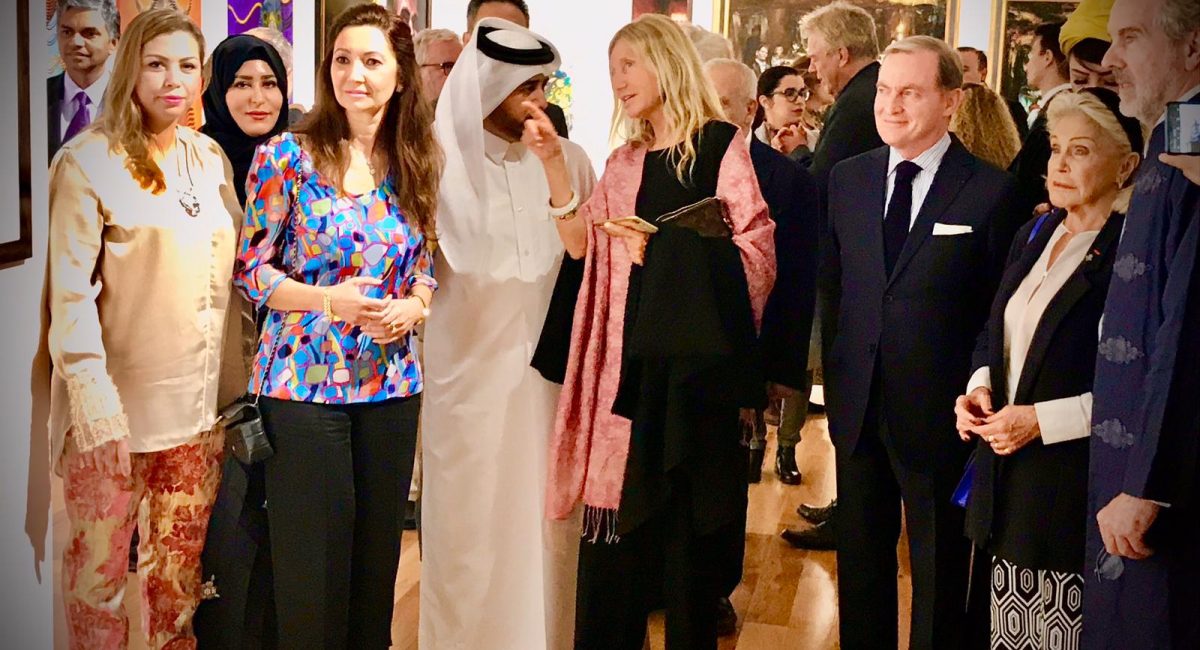 Soumaya Akbib,the Spanish Ambassador, Dr Al-Sulaiti, Romy Querol, French Ambassador Frank Gellet and H.R.H Princess Beatrice of Orleans